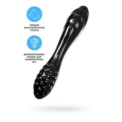 Стеклянный фаллоимитатор Satisfyer Dazzling Crystal (18,2×3,6 см), черный