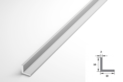 Профиль уголок Лука 10*10*2 Уп 02.2000.501л серебро