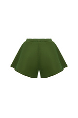 Шорты-юбка короткие Тёмно-зелёный