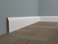 Плинтус МДФ ламинированный Лука Пл 100-3МДФ.2400.24016 белый 16x100х2400 мм