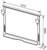Aquanet 175303 Компл.2 - Зеркало Лагуна 120 цв.белый мат. (175303)