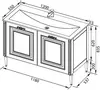 Aquanet 212605 Тумба с раковиной Aquanet Паола 120 белый/золото (литьевой мрамор) (212605)