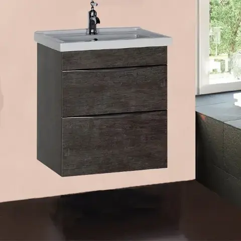 Aquanet 213053 Тумба с раковиной Aquanet Эвора 60 дуб антик (213053)