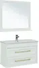 Aquanet 281190 Набор мебели Бостон М 100 белый (ручки золото) (281190)