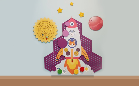 Декоративно-развивающая панель "Ракета"