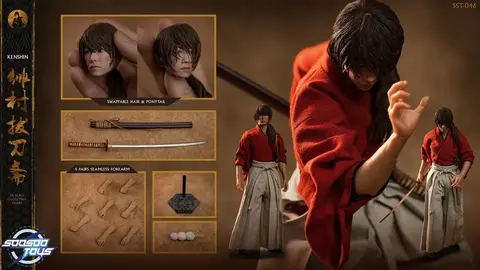 Фигурка Химура Кэнсин масштаб 1/6 Аниме-сериал Rurouni Kenshin SooSooToys