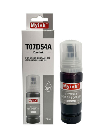 Чернила MyInk T07D54A для EPSON EcoTank 115, L8160/L8180 (70 мл, grey)