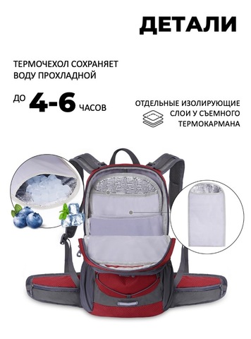 Картинка рюкзак велосипедный Nevo Rhino 9115-NW Red - 5