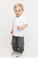 брюки  для мальчика  КР 400756/тем.серый меланж,клетка к516