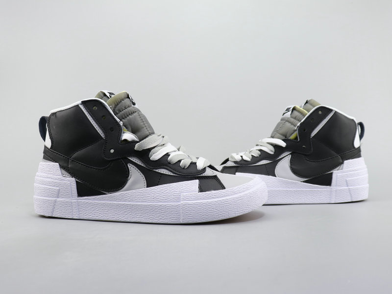 Sacai nike blazer black and white clearance