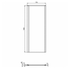 Ideal Standart K9299V3 CONNECT 2 L Фиксированная боковая панель 80 см, высота 195 см, безопасное прозрачное стекло 6 мм, антиизвестковое покрытие Ideal Clean, алюминиевый профиль Silk Black, регулировка профиля до 50 мм