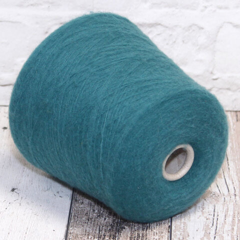 Вспушенный меринос с кашемиром (10%) LANIFICIO DELL’ OLIVO EMMA 1100 сине-зеленый