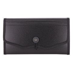 
          Папка-картотека Alingar, 260х140 мм, на пуговице, пластик, 900 мкм,12 отделений, черный