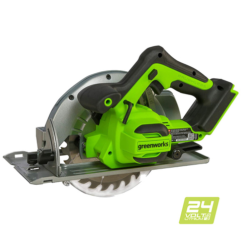 Циркулярная пила Greenworks GD24CS 24V аккумуляторная, без АКБ и ЗУ