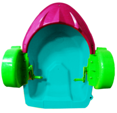 Механическая бамперная лодка "Катамаран" 93*85*20 см, цвет голубой с розовым