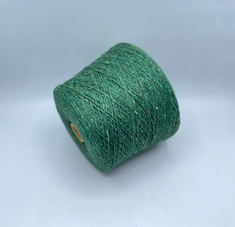 Filcom, Tibet tweed 2/11 550м. 50%Як, 50%Шелк, Зеленый,твид, 37161