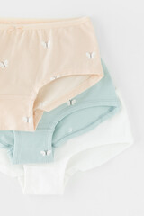 трусы/ уп  для девочки  К 1964-3уп/голубой опал,персиковый зефир,бабочки