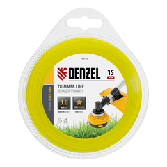 96113 Леска для триммера // звезда // 3мм х 15м // Denzel