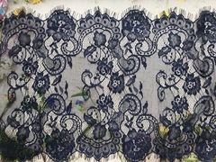 Кружево Французское, ш. 40 см, синий