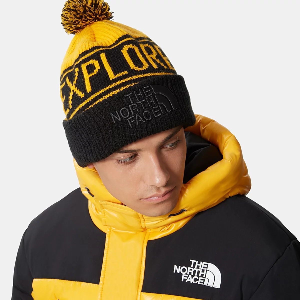 the north face retro pom beanie