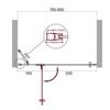 BelBagno KRAFT-B-12-60/20-C-Cr-R Дверь в проём с одной распашной секцией. Стекло 6 мм, прозрачная, хром, правосторонняя