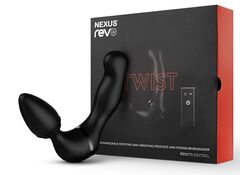 Черный гибридный вибромассажер Nexus Revo Twist - 
