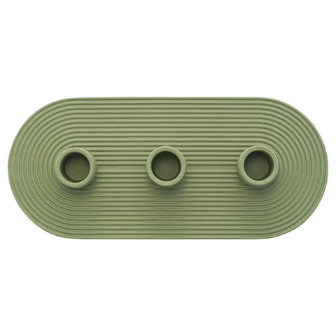 Подсвечник для 3 свечей Tkano Essential оливковый