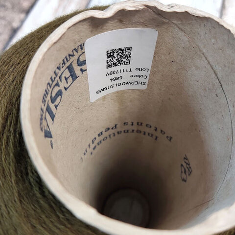 Шерсть SESIA / SHERWOOL 3/15 зеленый оливковый