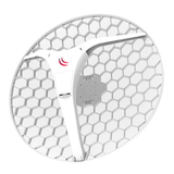 MikroTik LHG XL HP5 with 27dBi 5GHz antenna, Dual Chain High Power 802.11an wireless, 600MHz CPU, 64MB RAM, 1x LAN, POE, PSU, RouterOS L3