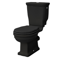 HEV004 03 00 nero Artceram HERMITAGE Унитаз напольный 71х36хh38,5см, (чаша моноблока), слив в стену, с крепежом, цвет: черный глянцевый фото