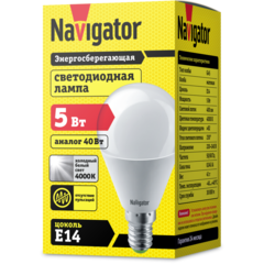 Лампа Navigator 94 478 NLLP G45 5W 230 4K E14