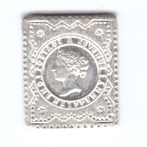 Водочный жетон Полпенни серебро 999 проба