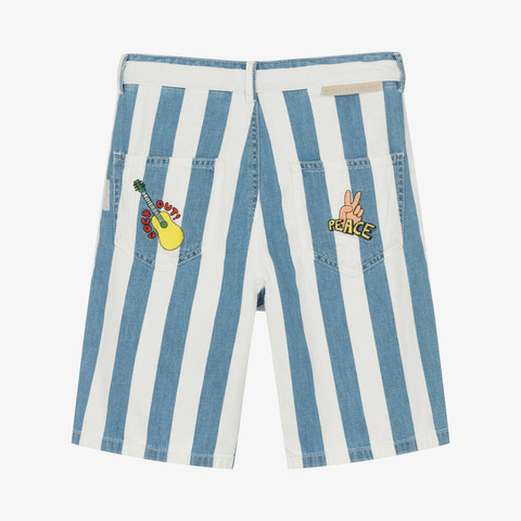 Шорты Stella McCartney Kids Funfair Stripe Denim