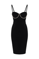 Платье-футляр "Velvet Pearls"