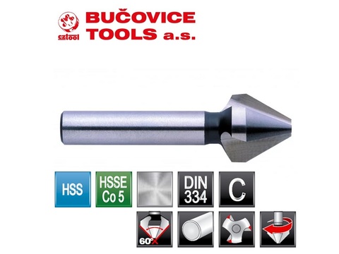 Зенковка ц/х 60° 16,0мм HSS 3z DIN334C L63мм d10мм Bucovice(CzTool) 846160