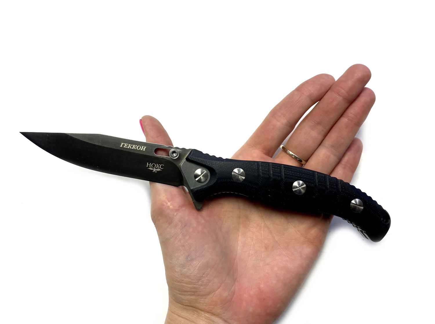  нож Геккон Д2 (340-100406) черный  за 3 350 руб 