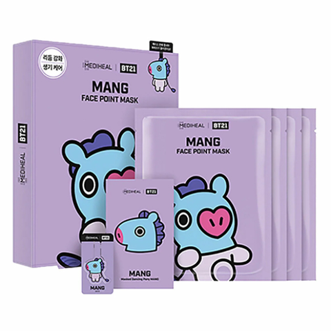 Тканевая маска-стикеры Mediheal BT21 Mang Face Point Mask, упаковка 4 шт