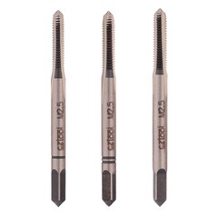 Метчик М 2,5х0,45 (Комплект 3шт) CSN223010 115CrV3 6h(2N) 34мм a=2,24 Bucovice(CzTool) 110025-3