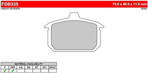 FDB335 Тормозные колодки дисковые MOTO, блистер 2 шт