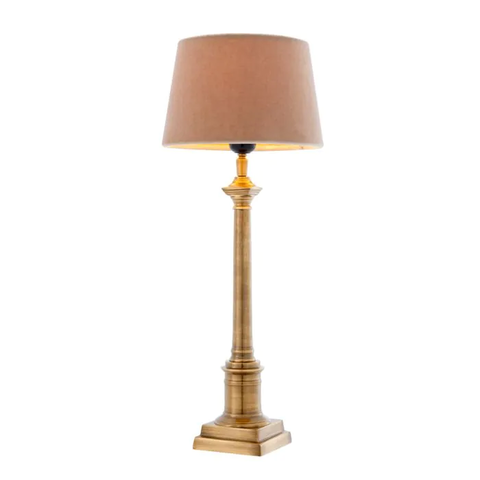 Настольная лампа Cologne, размер S, золотистая со светлым абажуром