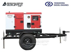 Дизельный генератор Азимут ЭД-25С-Т400-2РКМ55 Yangdong на шасси в кожухе с автозапуском