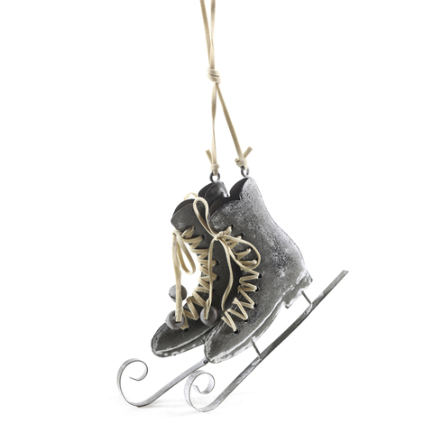 НОВОГОДНИЙ ДЕКОР PATINS A GLACE EN METAL GRIS