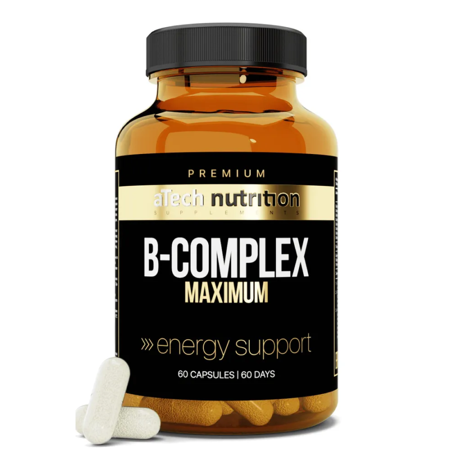 Комплекс витаминов B, B-Complex, aTech Nutrition Premium, 60 капсул купить  по выгодной цене в Москве со скидками | Велнес маркет Pure-Store