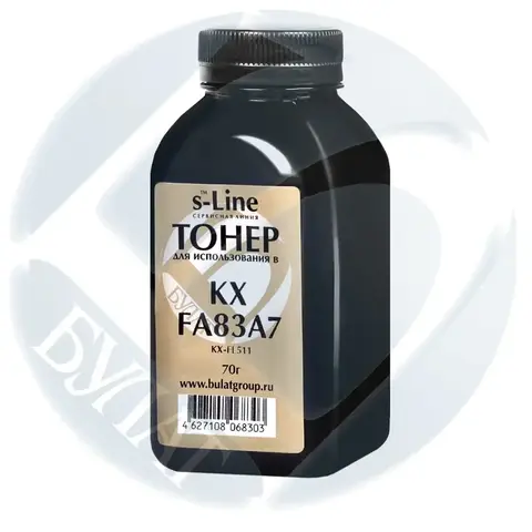 Тонер БУЛАТ s-Line KX-FA83A7 для Panasonic KX-FL511 (Чёрный, банка 70 г)