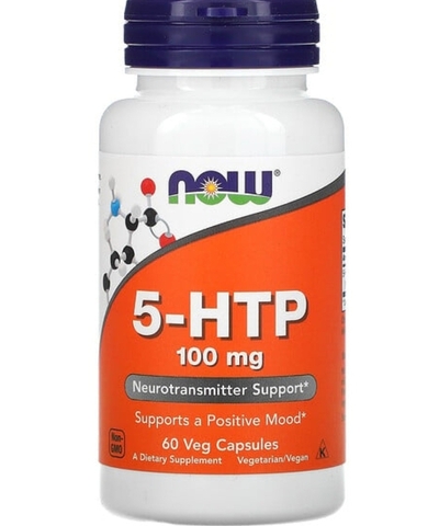 Now foods, 5-гидрокситриптофан, 100 мг, 60 вегетарианских капсул