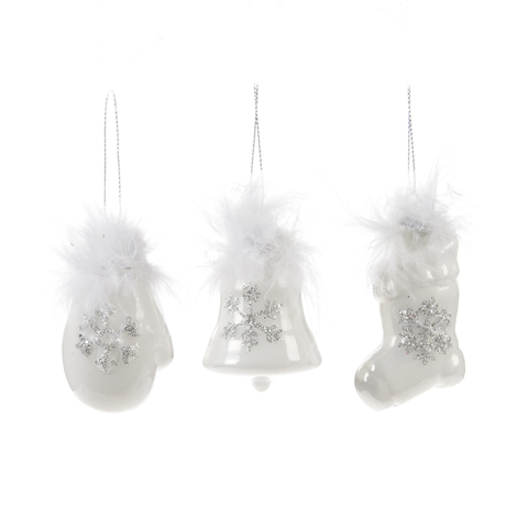 НАБОР НОВОГОДНИХ ИГРУШЕК FEATHER 3 ШТ