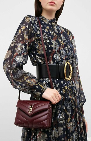 Сумка Saint Laurent Loulou Toy бордовый