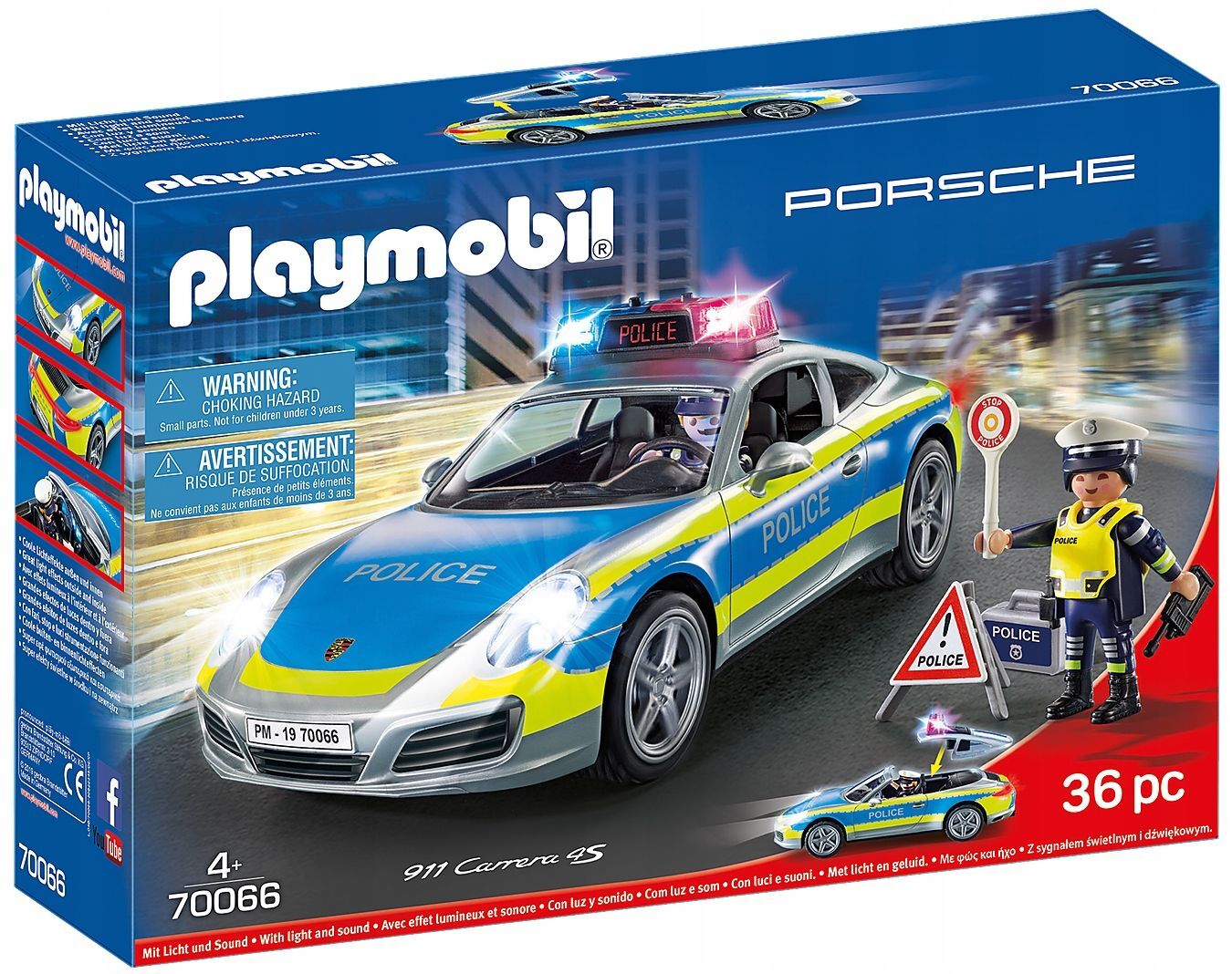 Конструктор Playmobil City Action - Полицейская машина Porsche 911 Carrera  4S Police - Плеймобиль 70066 купить в Москве | Доставка по России.