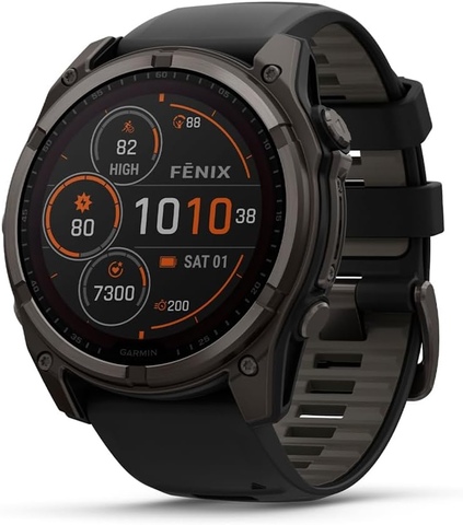 Умные часы Garmin Fenix 8 51 мм Solar Sapphire Titanium Серый | Carbon Gray (010-02907-11 | 010-02907-70)