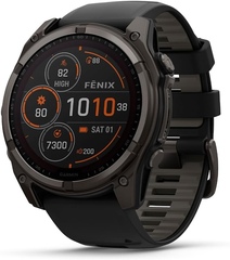 Умные часы Garmin Fenix 8 51 мм Solar Sapphire Titanium Серый | Carbon Gray (010-02907-11 | 010-02907-70)